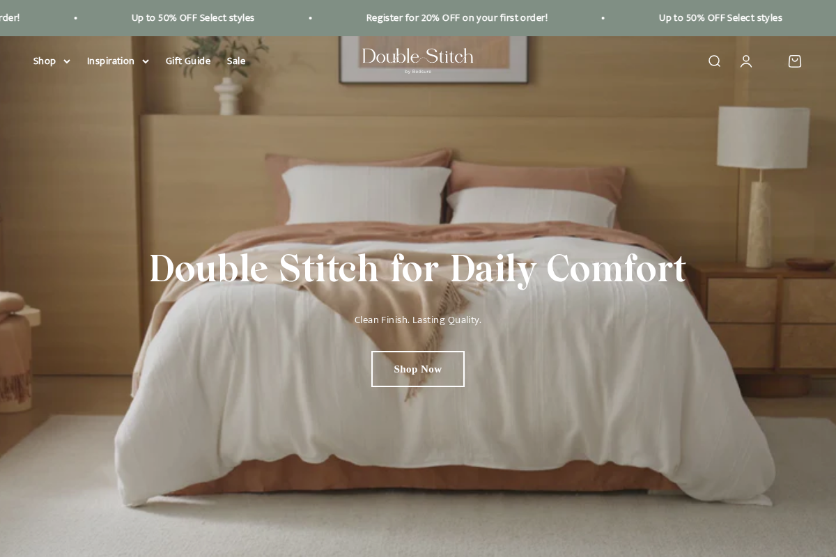 Double Stitch homepage screenshot