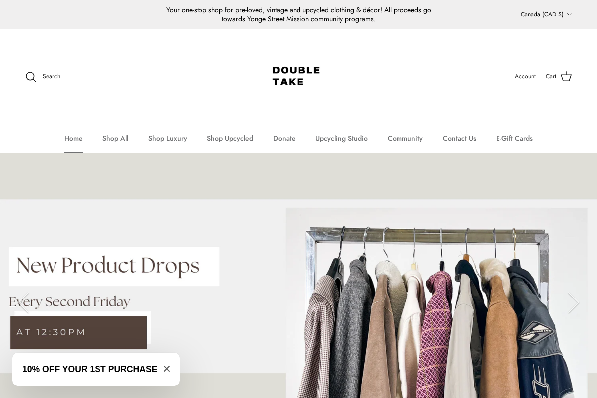 Double Take homepage screenshot