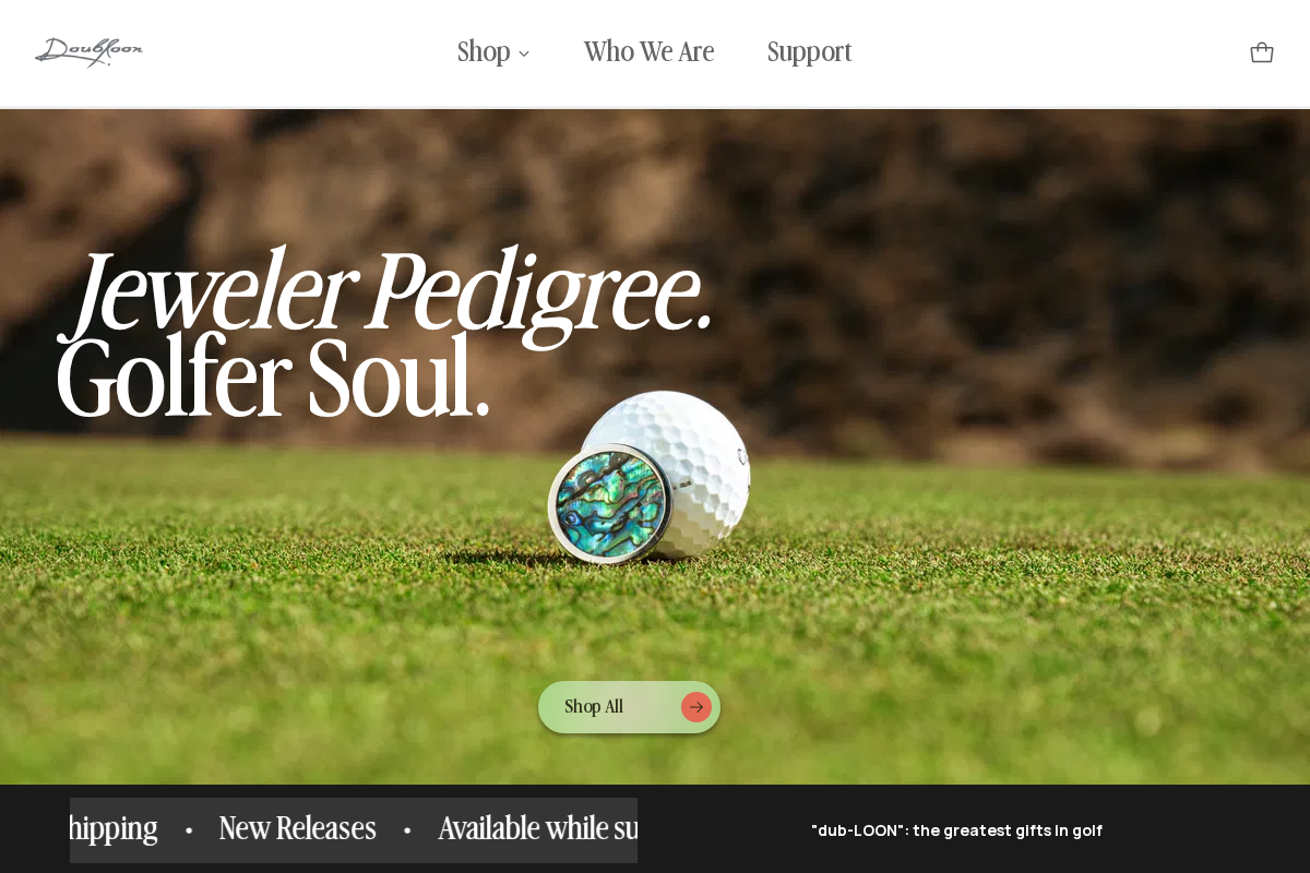 Doubloon homepage screenshot