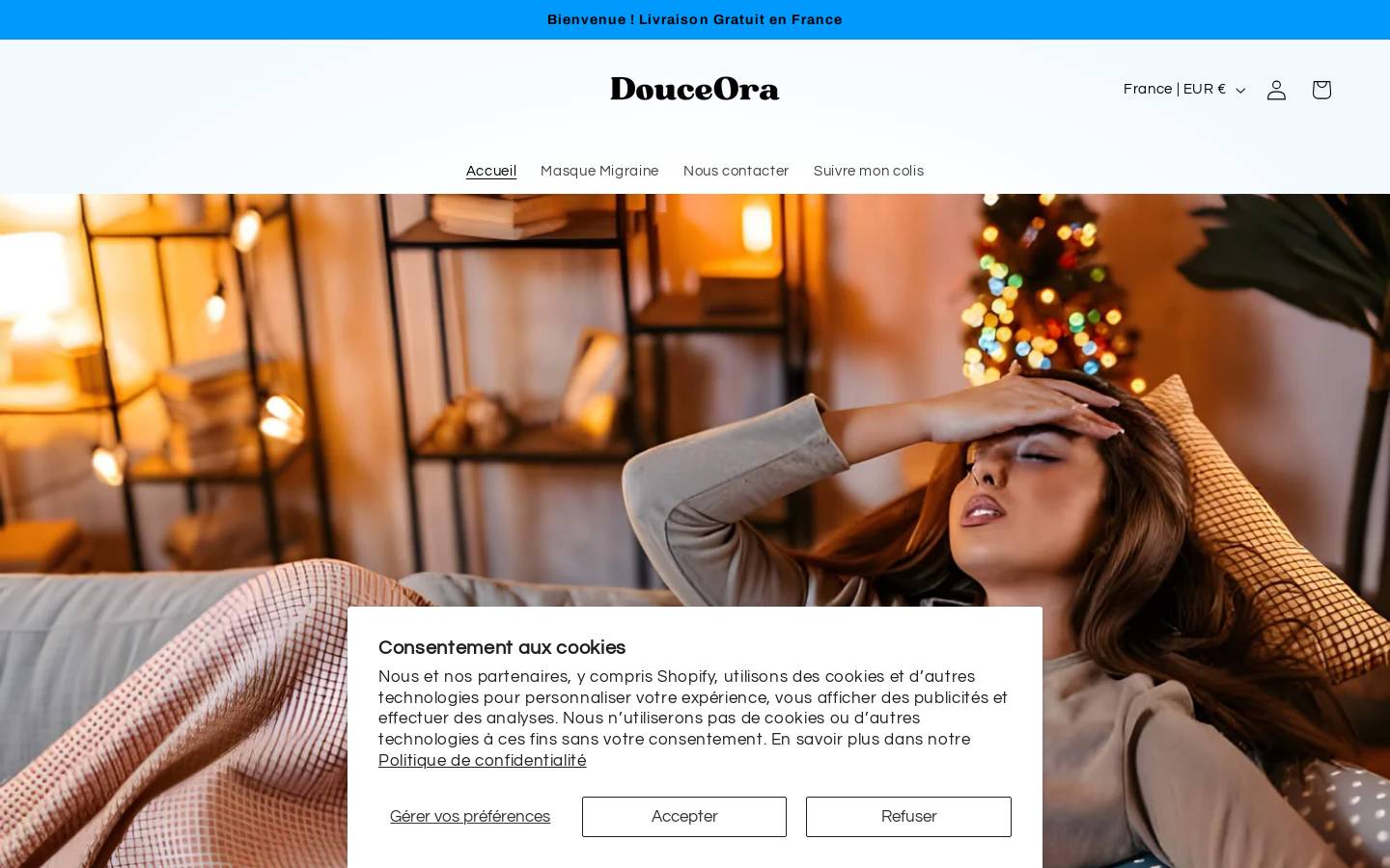 douceora.com homepage screenshot