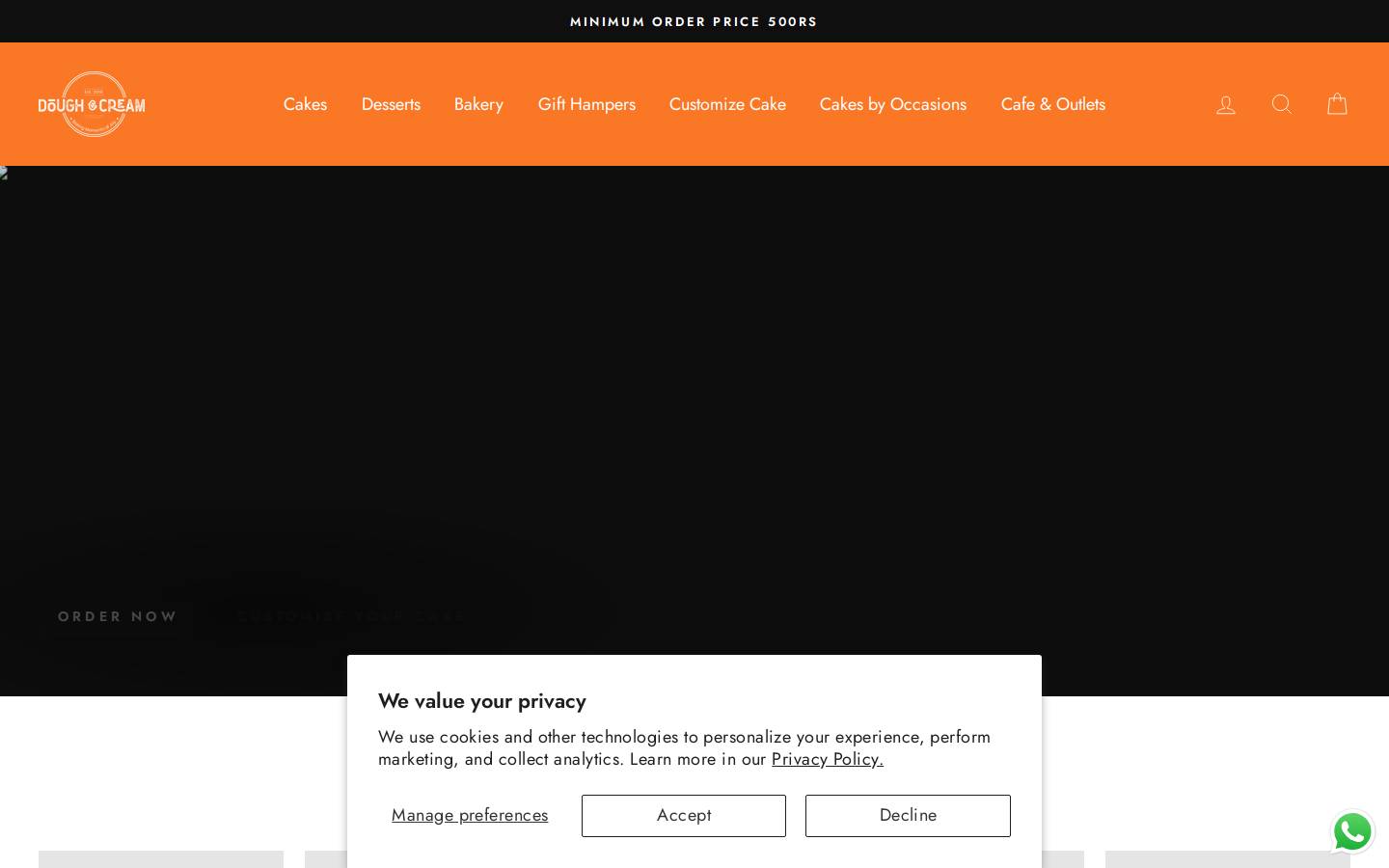 doughandcream.com homepage screenshot