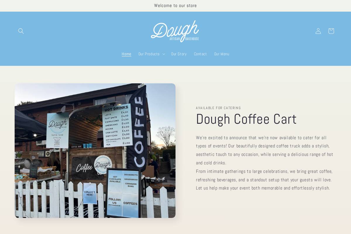 doughbakehouse.co.uk homepage screenshot