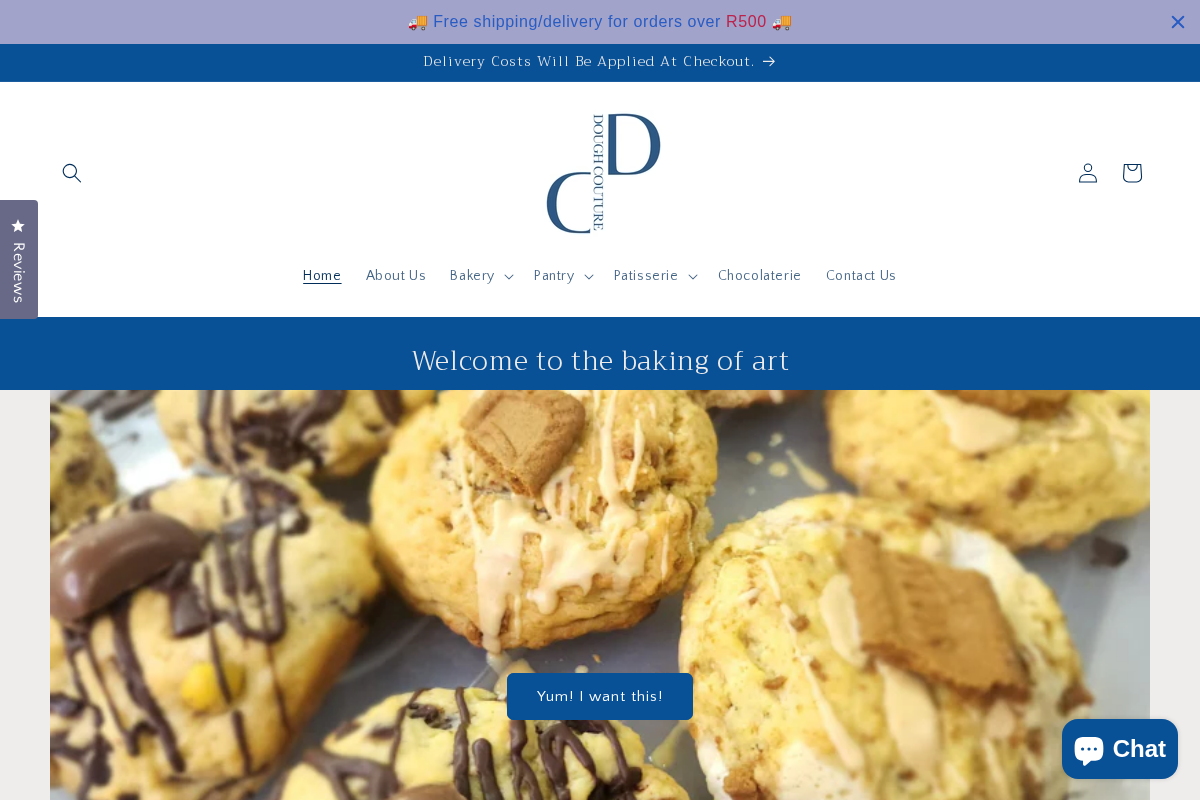 Dough Couture homepage screenshot