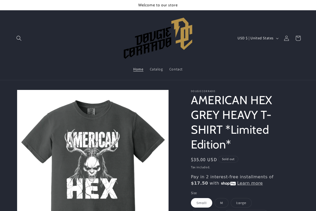 DougieCorrado homepage screenshot