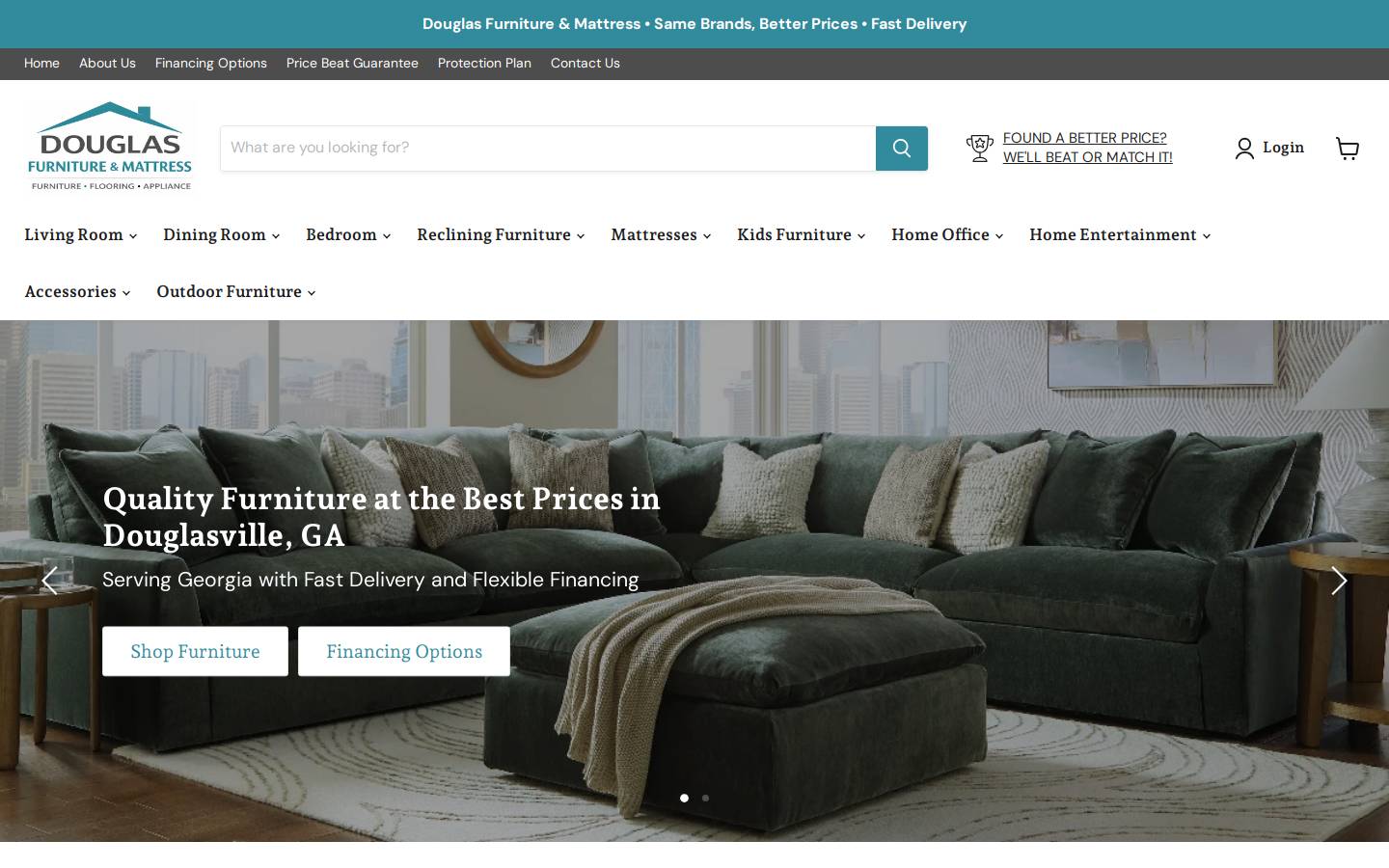 douglasvillefurniture.com homepage screenshot