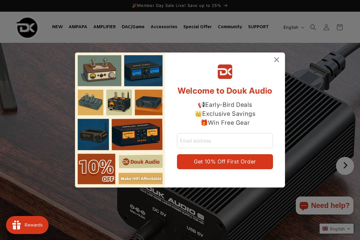 Doukaudio homepage screenshot