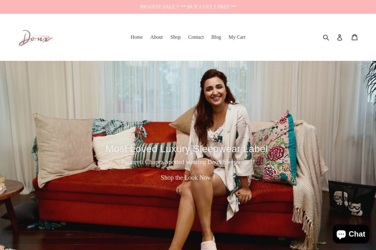 doux.in homepage screenshot