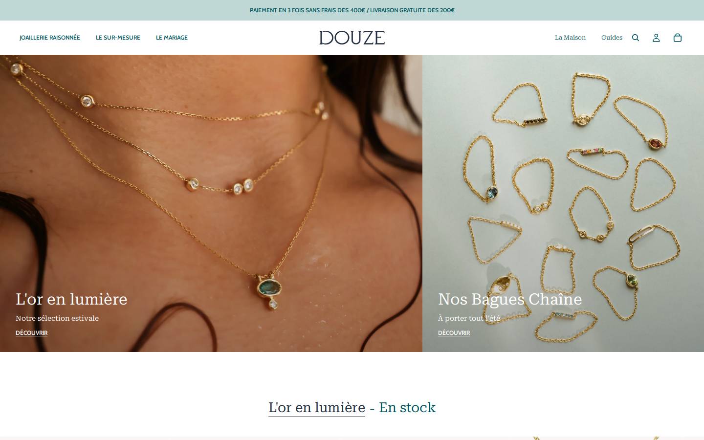 Douze Paris homepage screenshot
