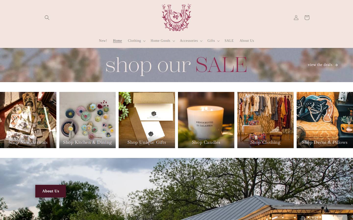 dowdyhouse.com homepage screenshot