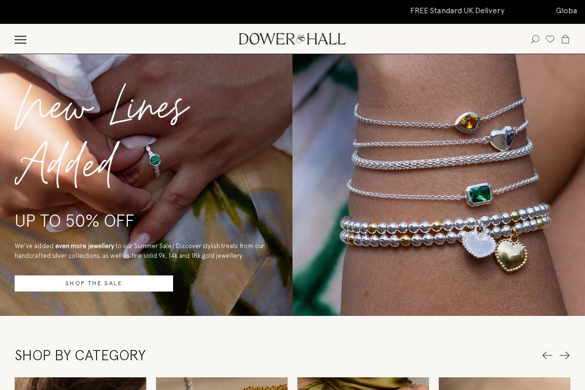 Dower & Hall homepage screenshot
