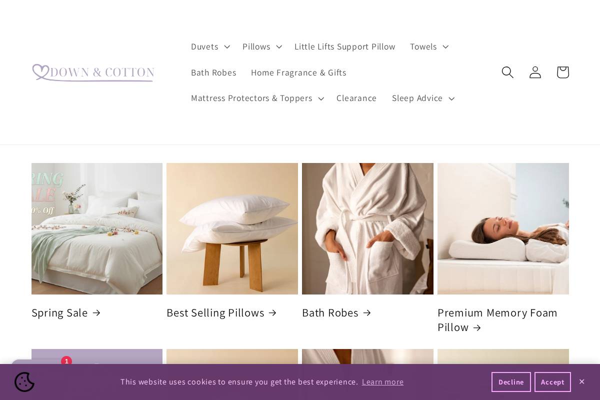 Down & Cotton homepage screenshot