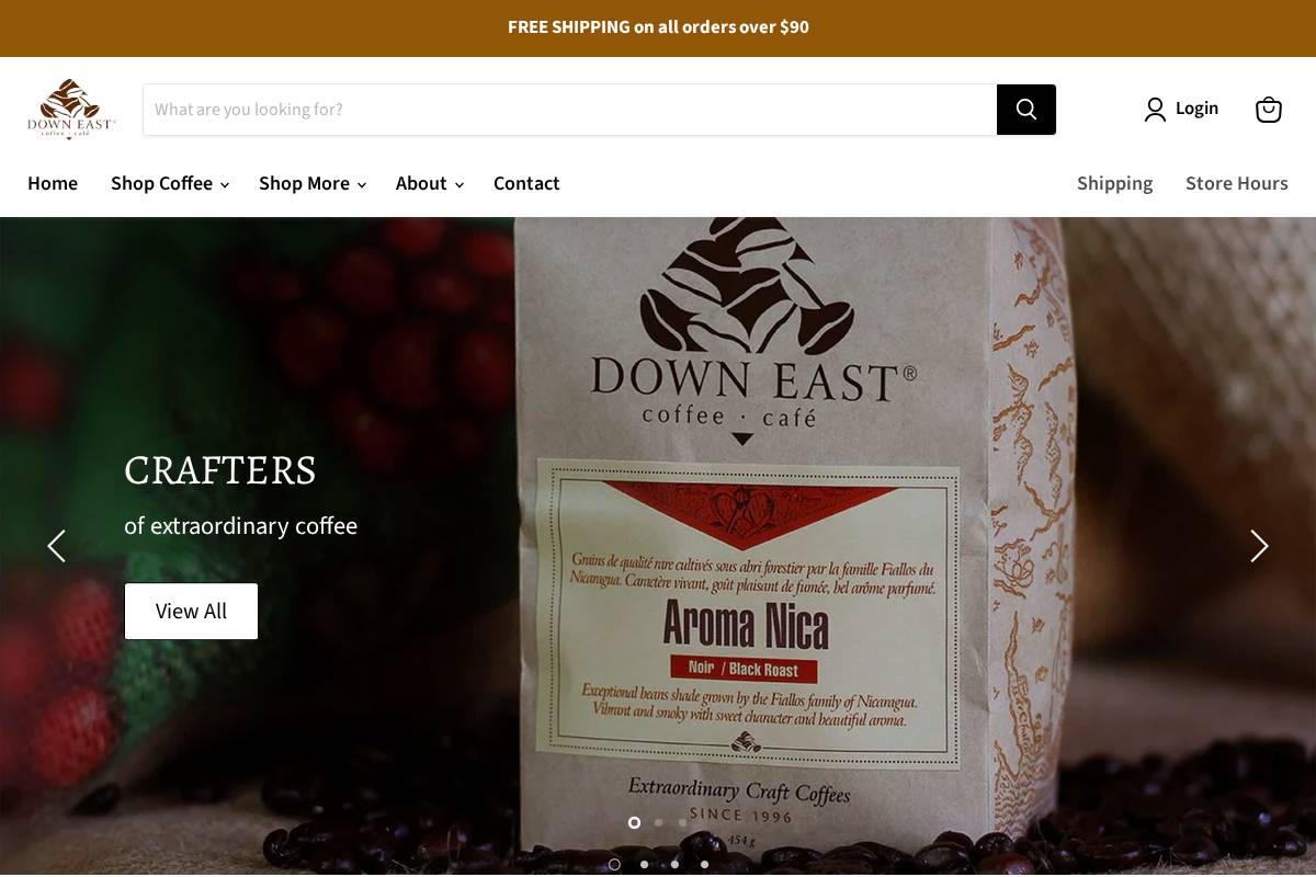downeastcoffee.ca homepage screenshot
