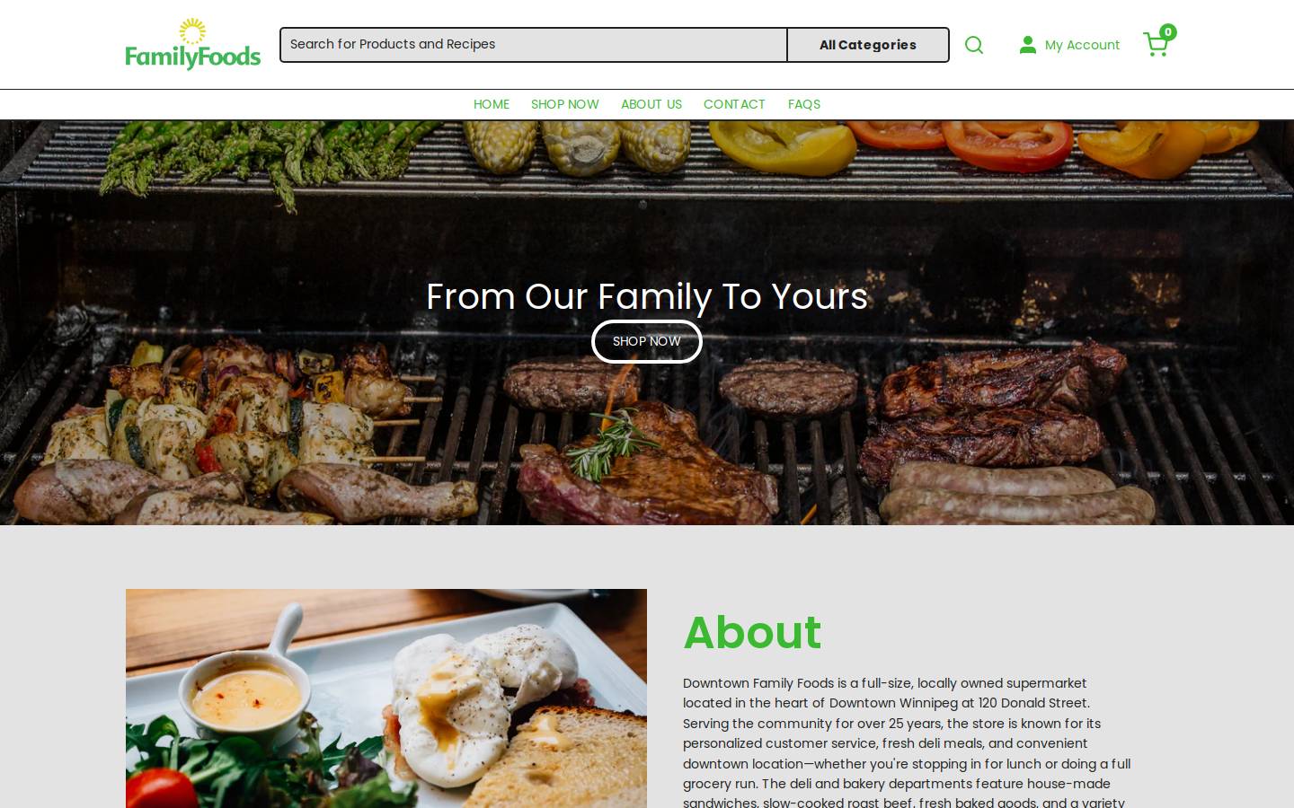 downtownfamilyfoods.ca homepage screenshot