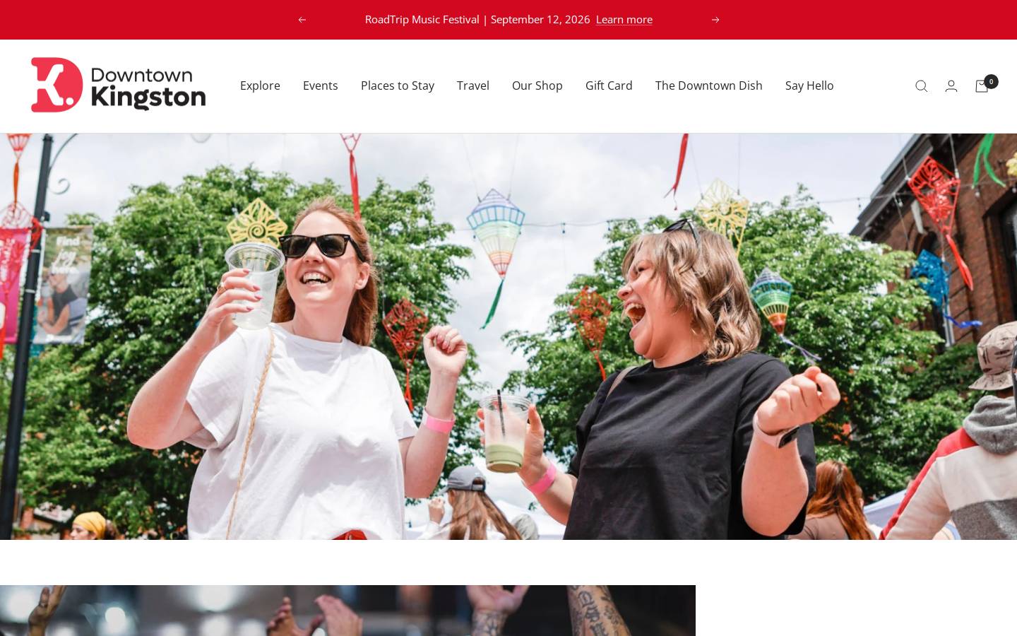 downtownkingston.ca homepage screenshot