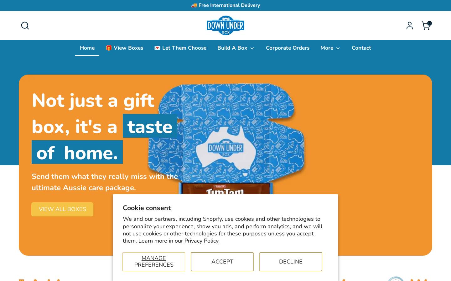 downunderbox.com.au homepage screenshot
