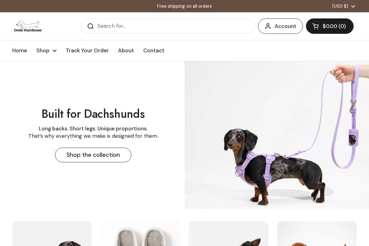 Doxiewarehouse homepage screenshot