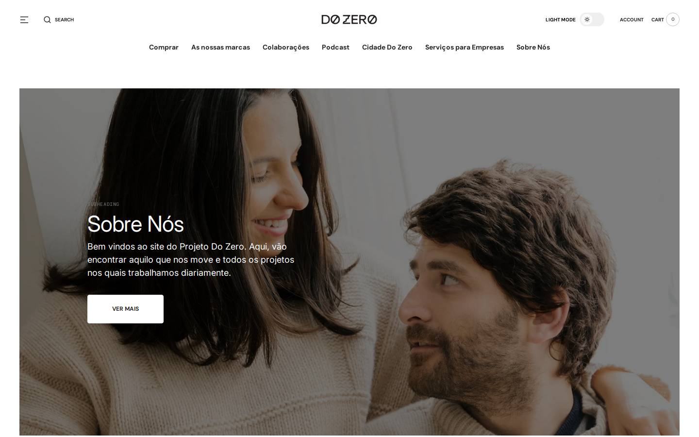 dozero.pt homepage screenshot