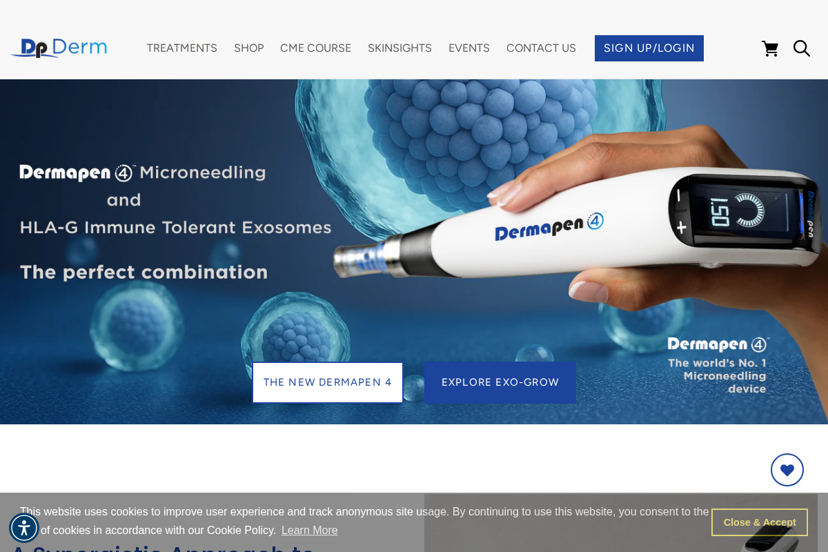Dp Derm homepage screenshot