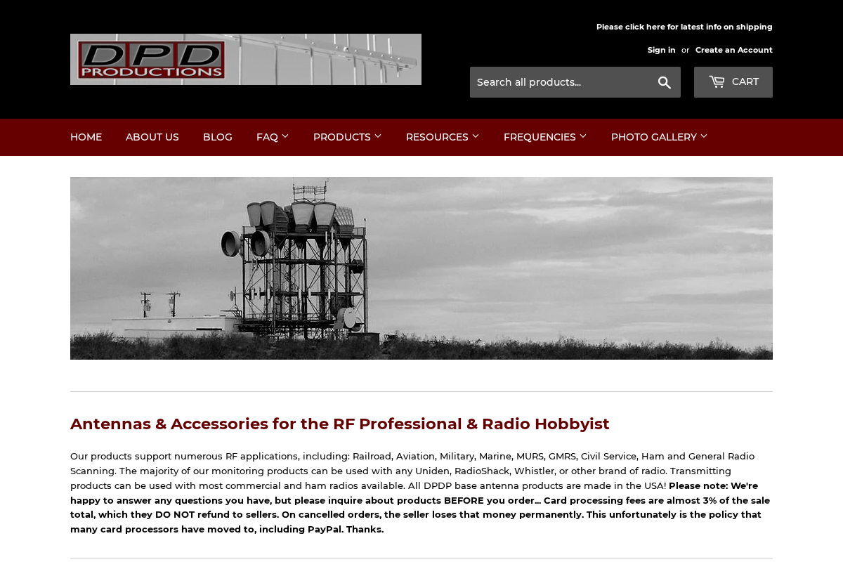 DPD Productions homepage screenshot