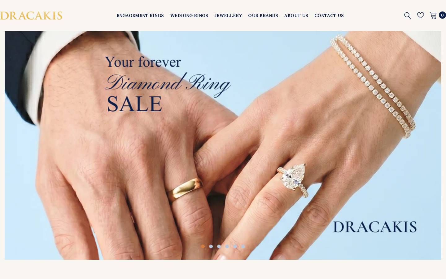 Dracakis Jewellers homepage screenshot