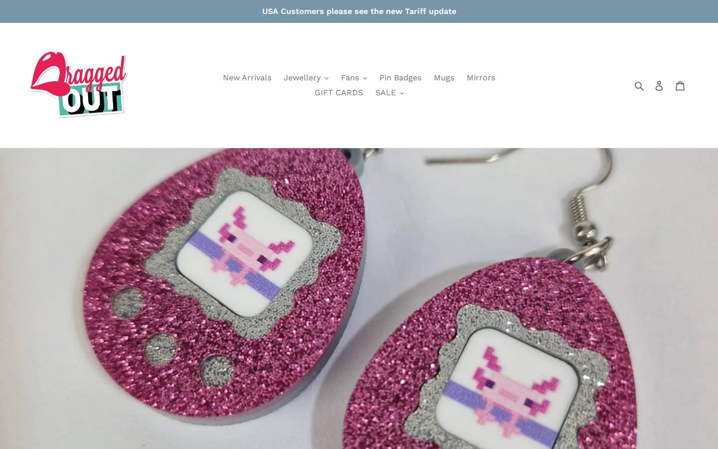 draggedout.co.uk homepage screenshot