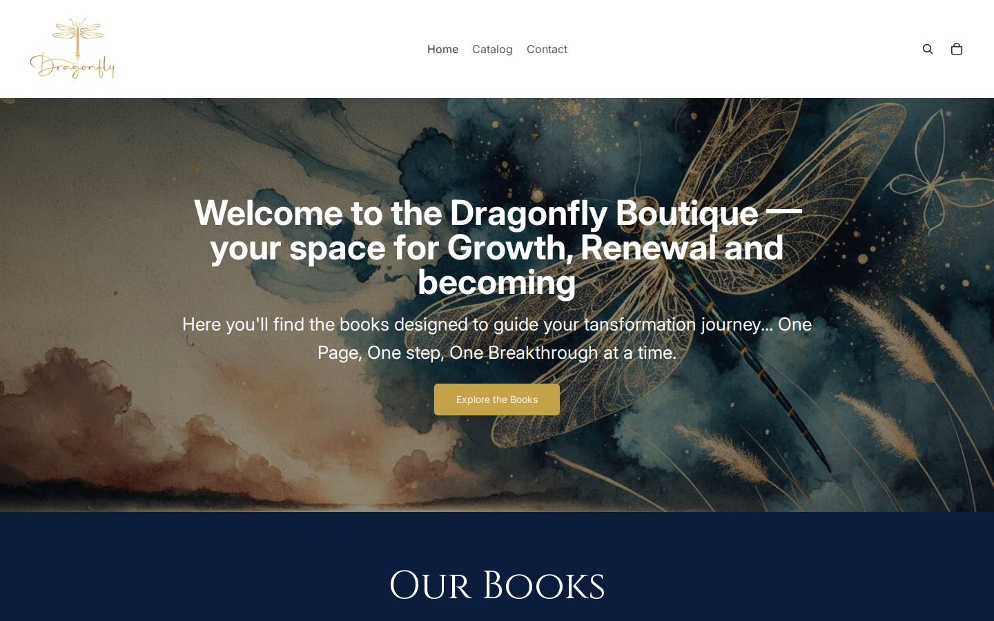 dragonflyboutique.net homepage screenshot