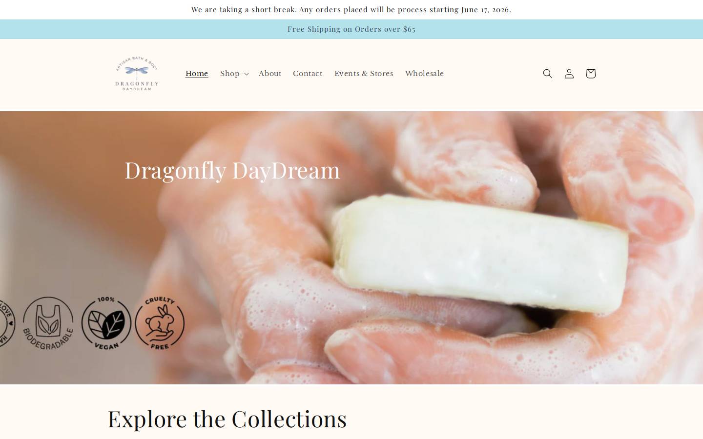 dragonflydaydream.com homepage screenshot