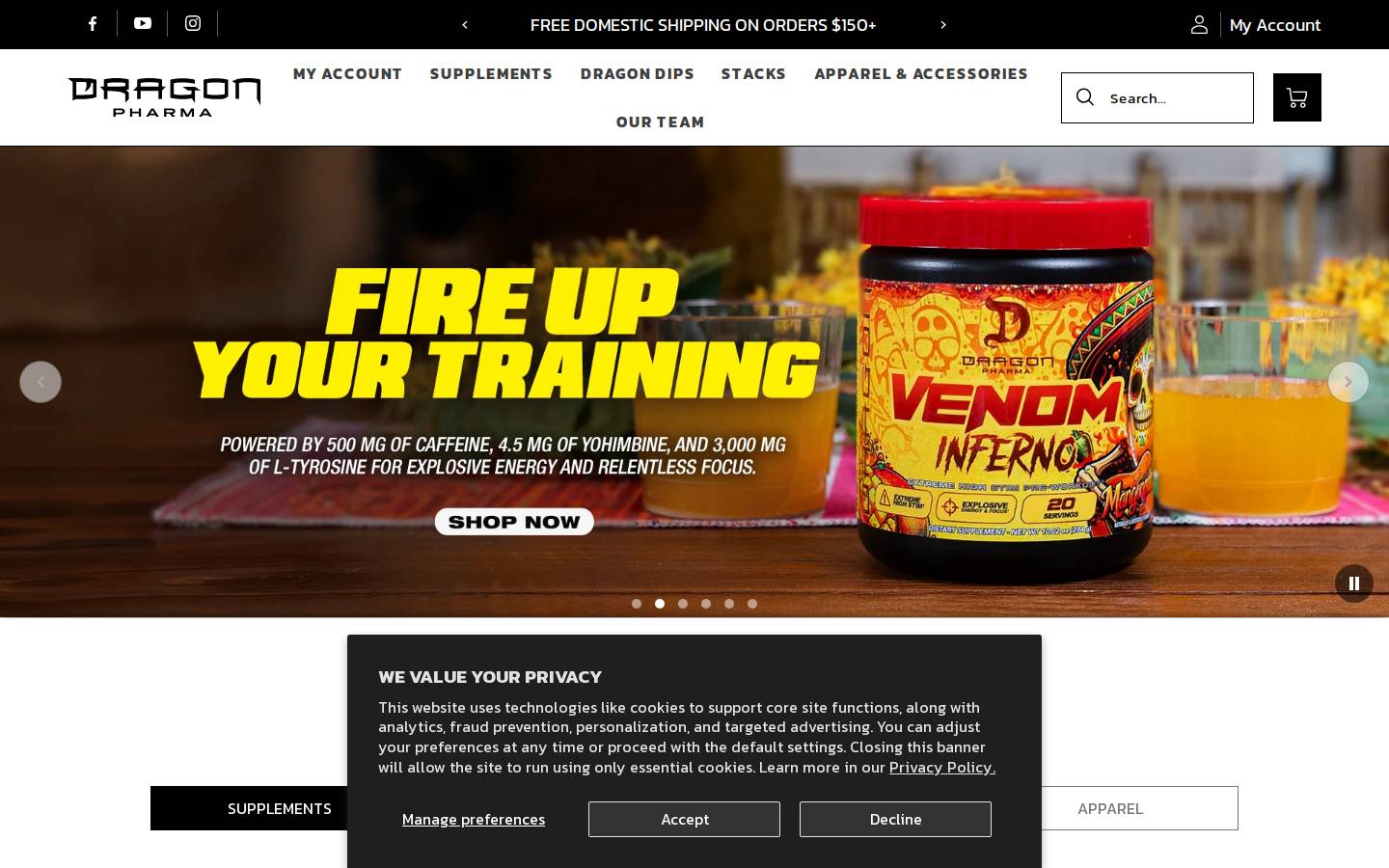 Dragon Pharma homepage screenshot