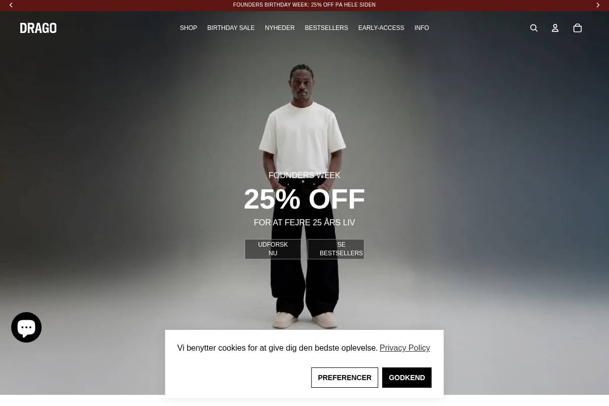 DRAGO homepage screenshot