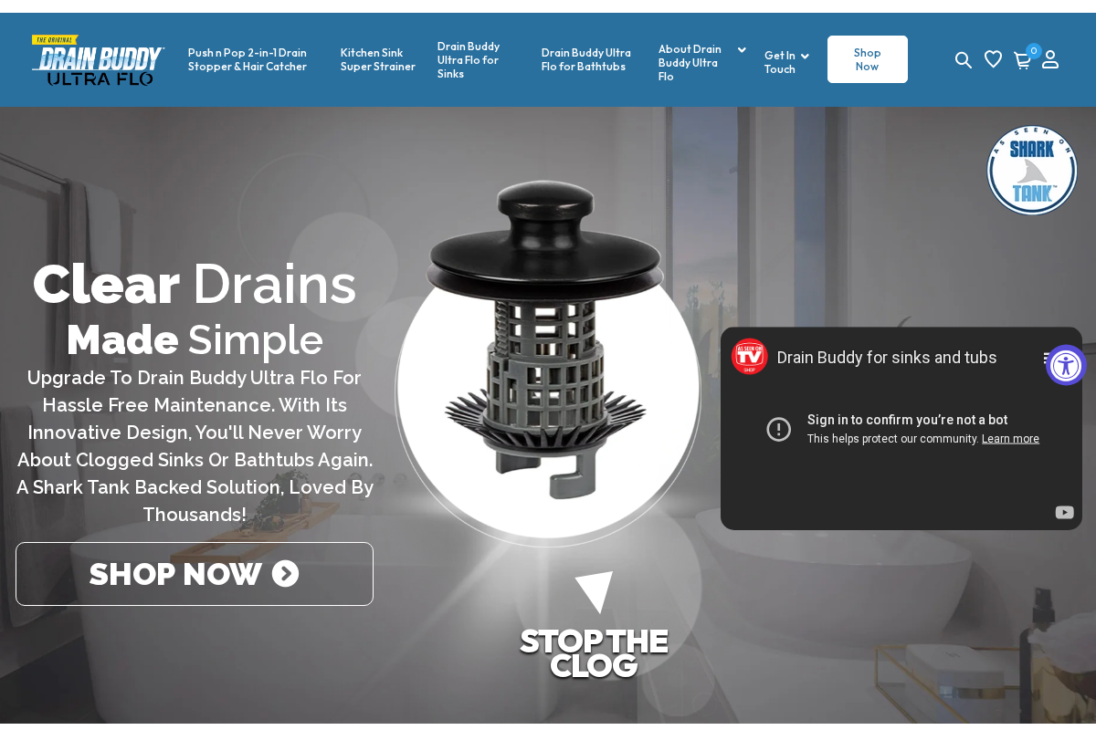 Drain Strain homepage screenshot