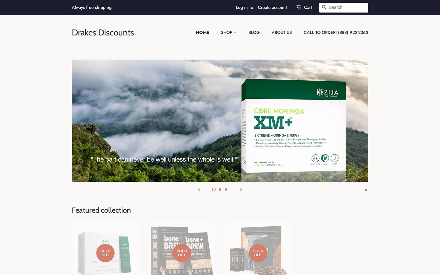 drakesdiscounts.com homepage screenshot