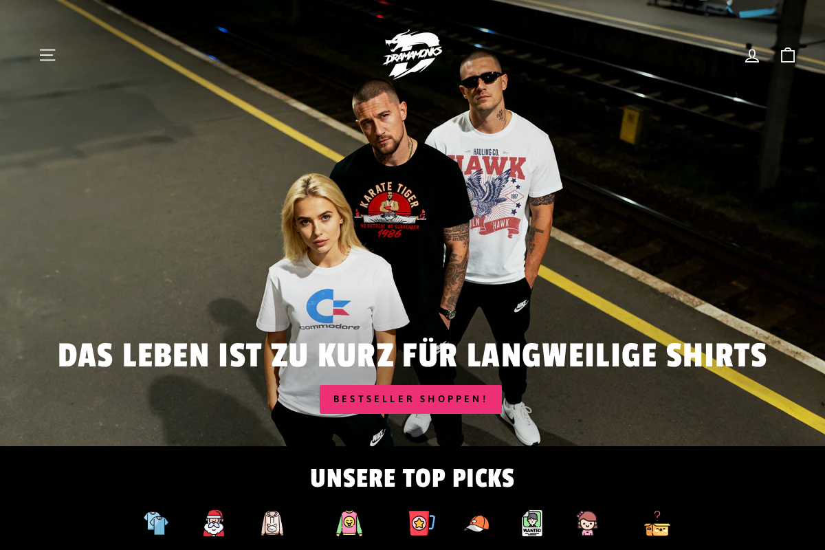 DRAMAMONKS homepage screenshot