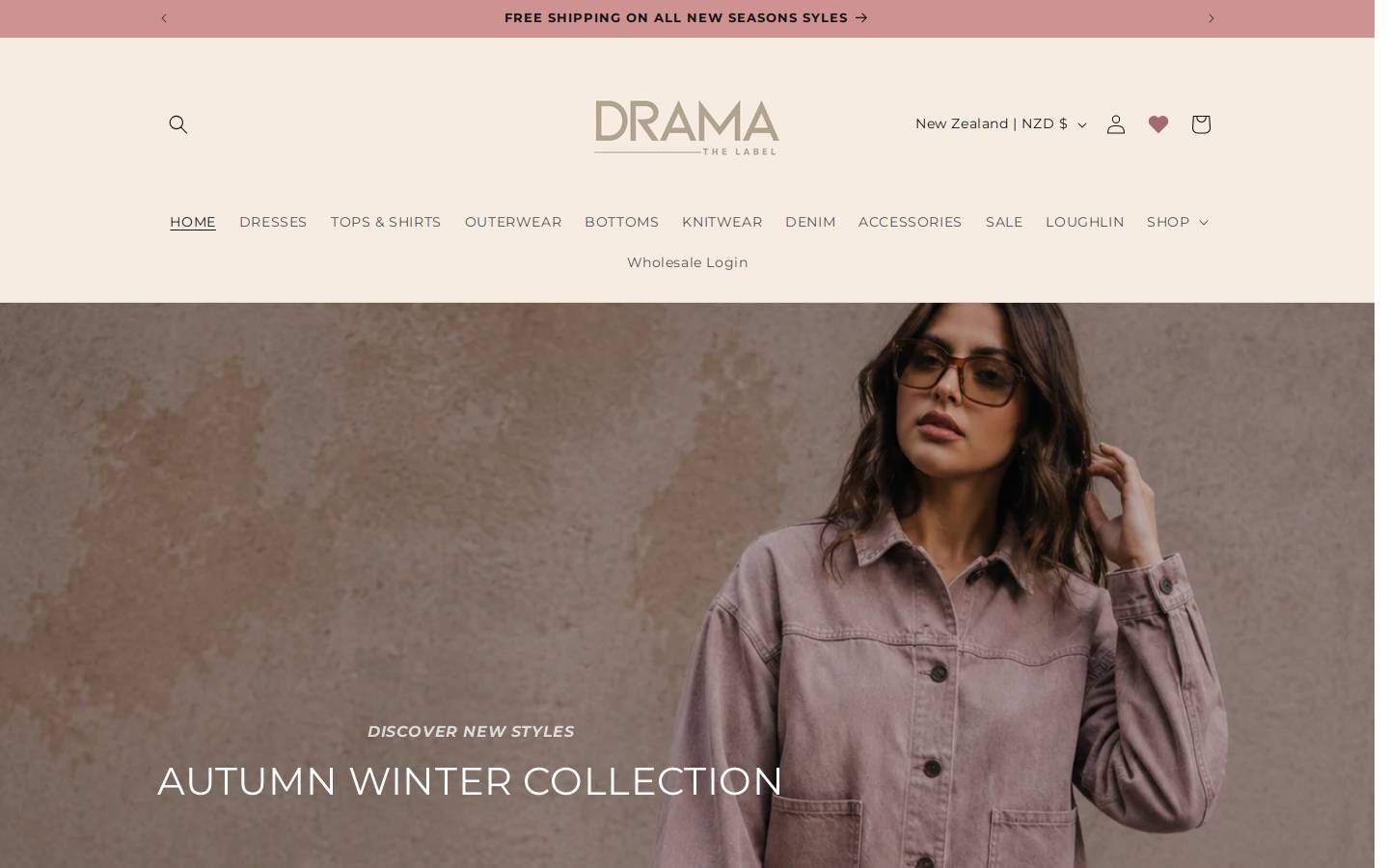 dramathelabel.nz homepage screenshot