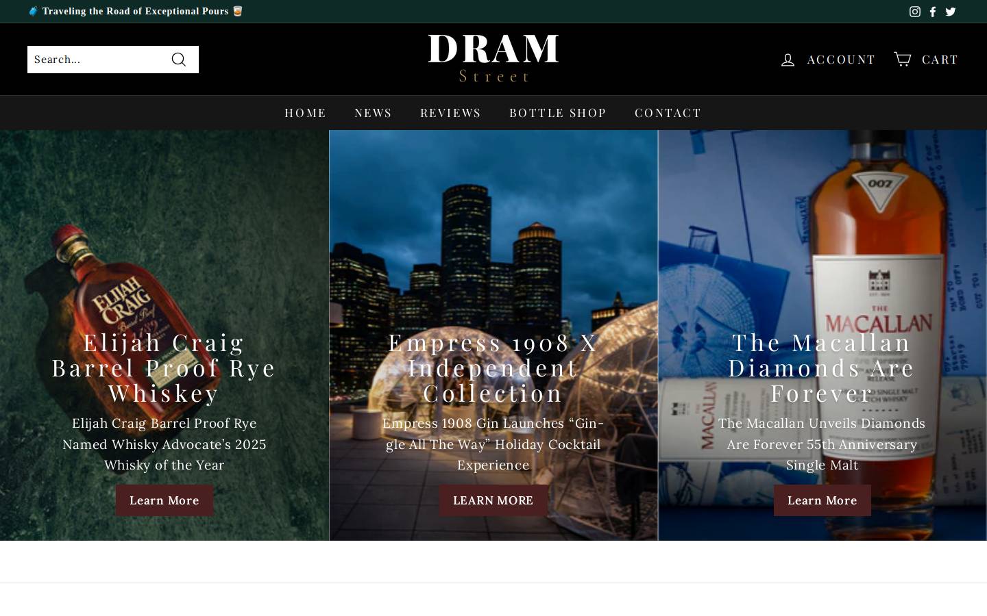 dramstreet.com homepage screenshot
