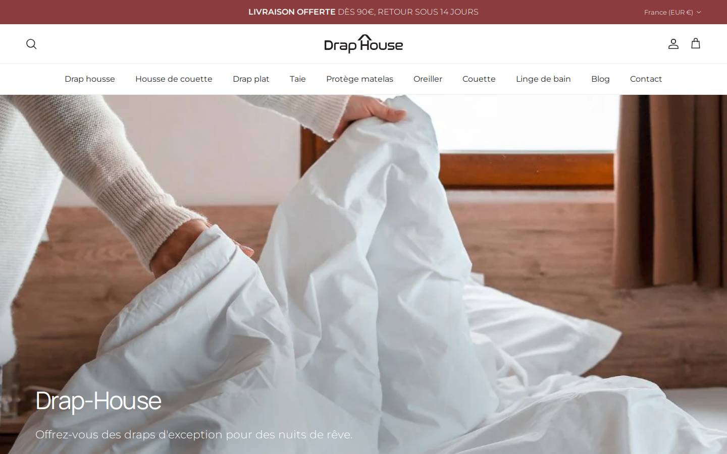 Drap House homepage screenshot