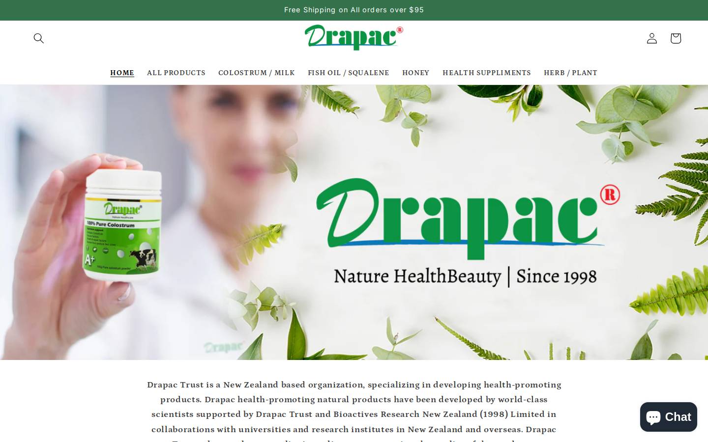 drapac.com homepage screenshot