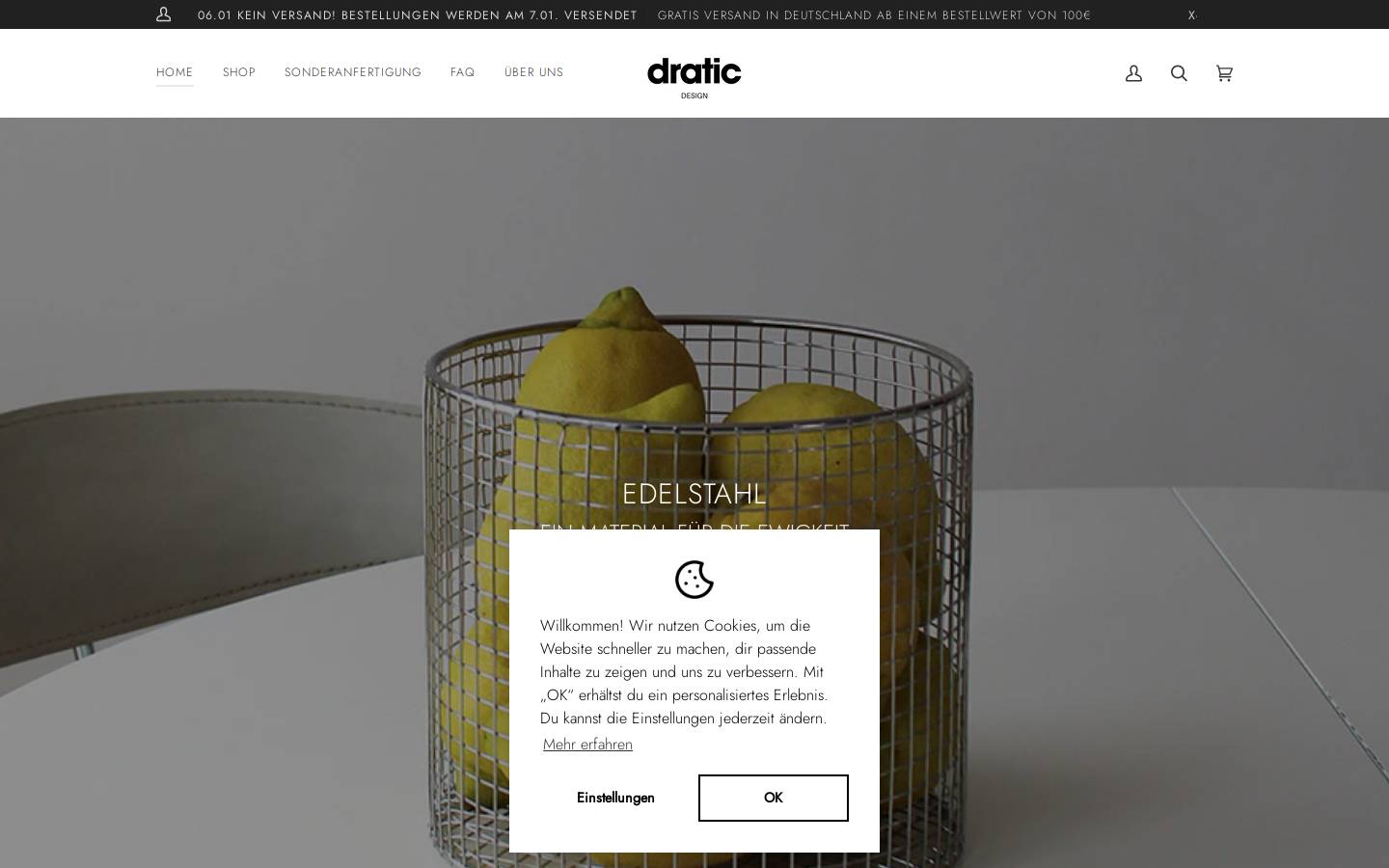 dratic.de homepage screenshot