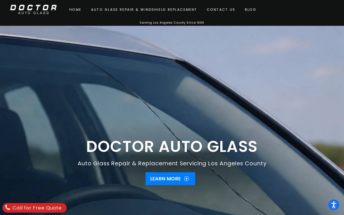 drautoglass.us homepage screenshot