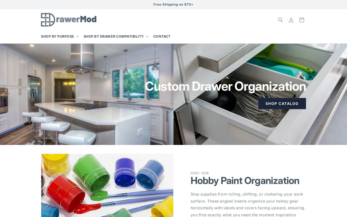 drawermod.com homepage screenshot