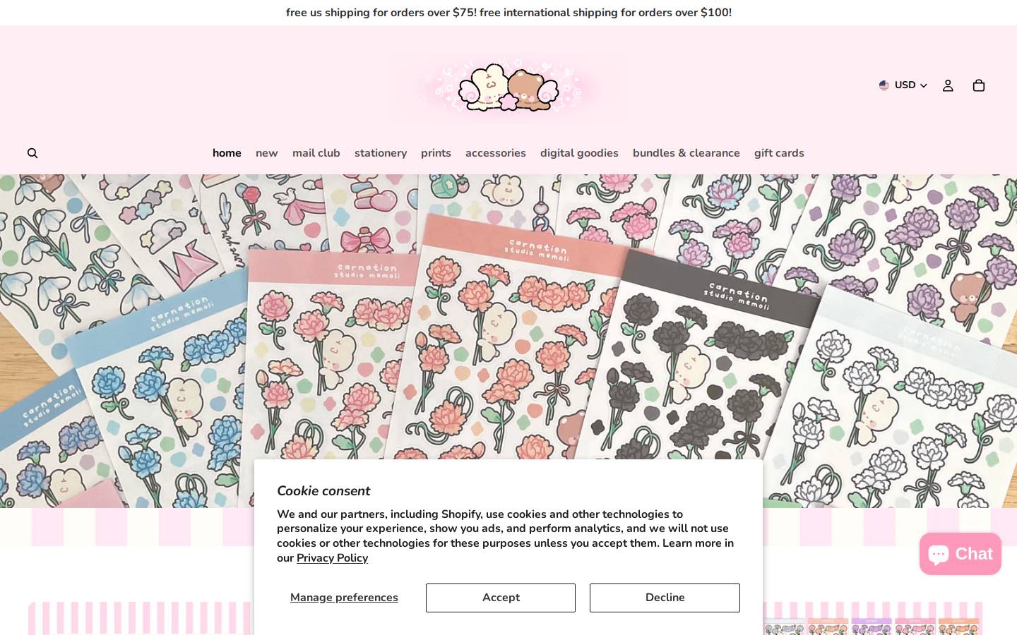 drawnbymimi.com homepage screenshot