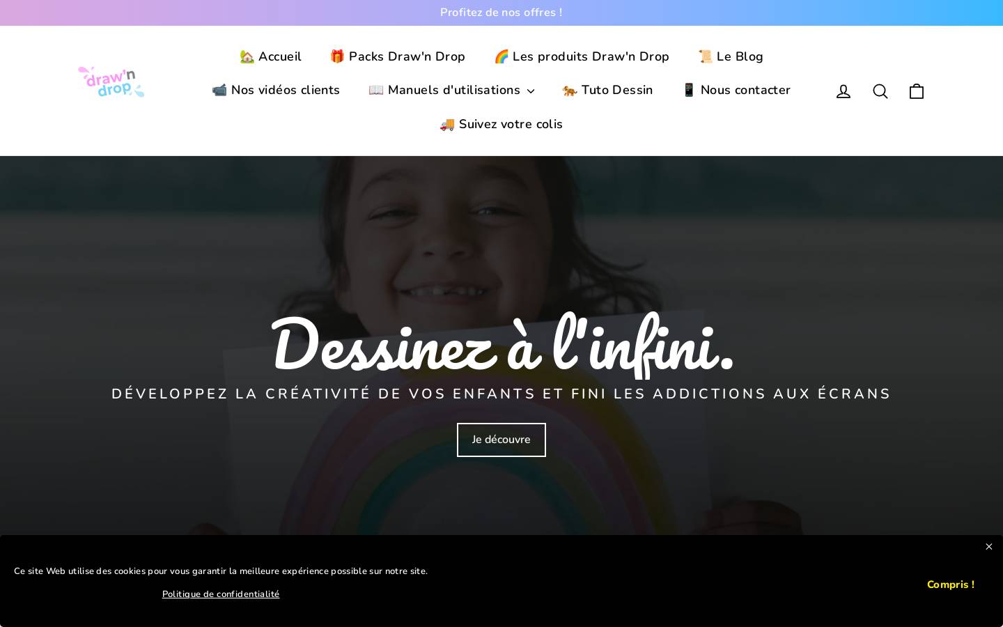 drawndrop.fr homepage screenshot
