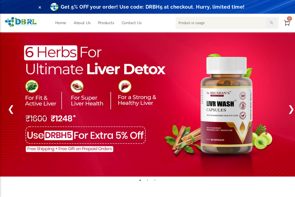 Dr. Bhushan Research Lab Pvt. Ltd. homepage screenshot