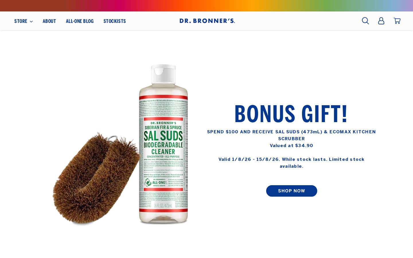 drbronner.com.au homepage screenshot