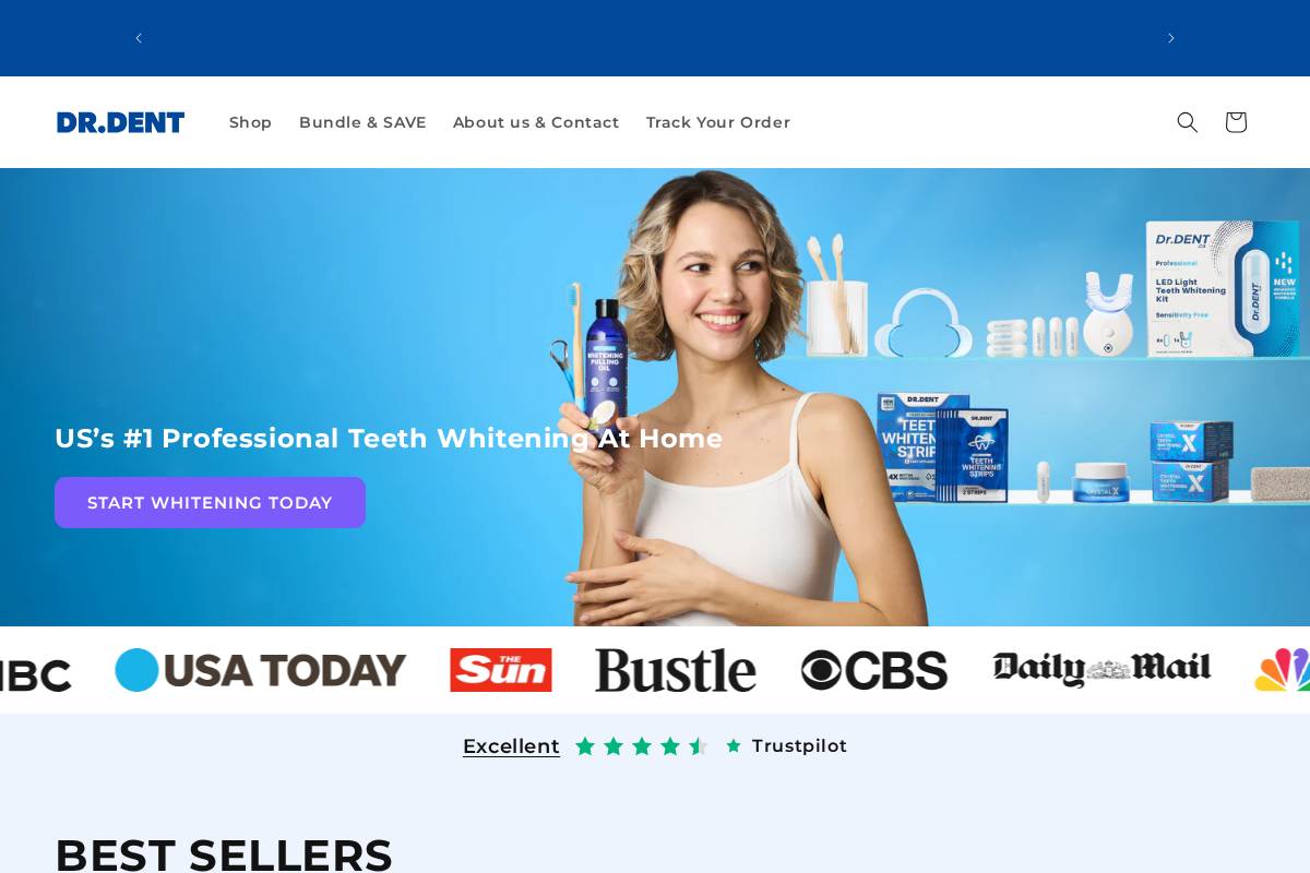 drdentofficial.com homepage screenshot