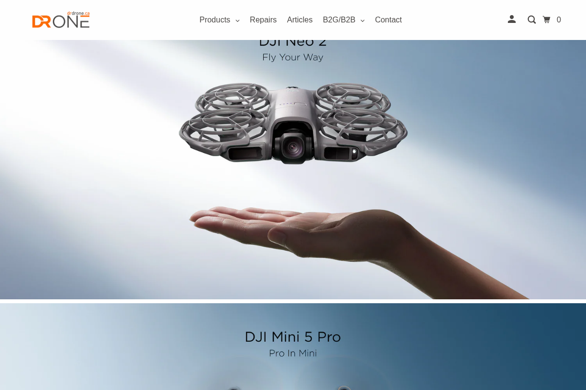 DrDrone homepage screenshot