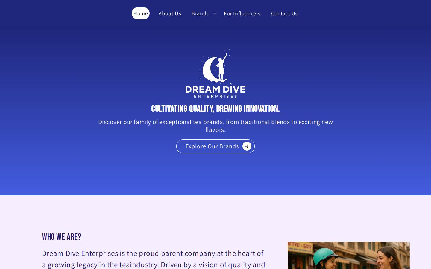 dream-dive.com homepage screenshot