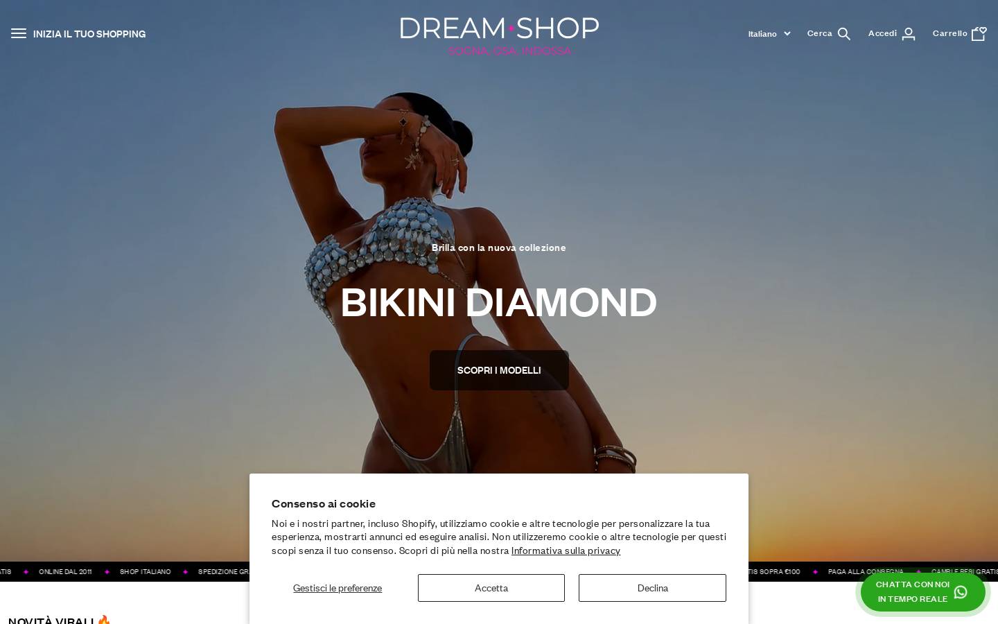 Dream Shop homepage screenshot