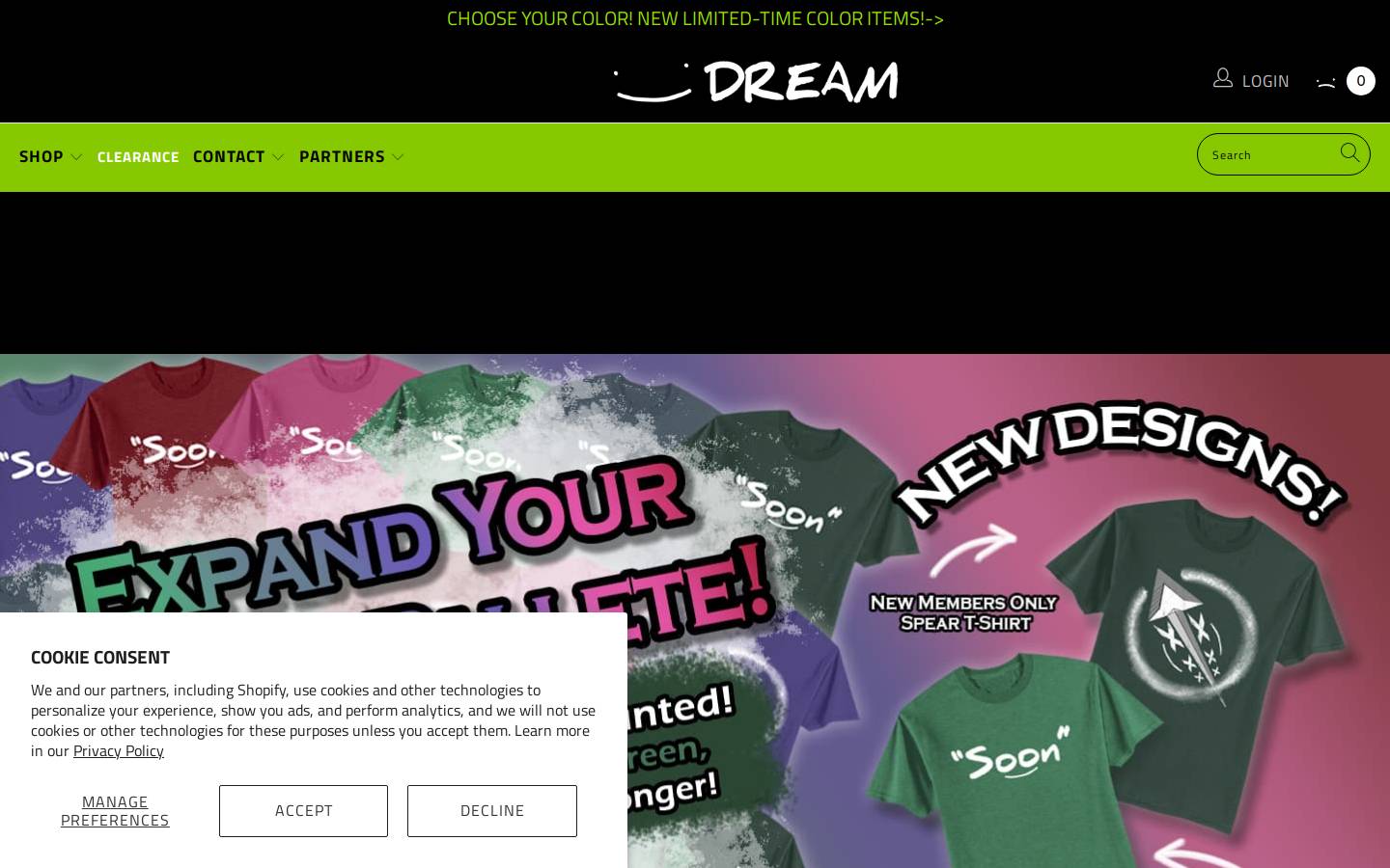 Dream homepage screenshot