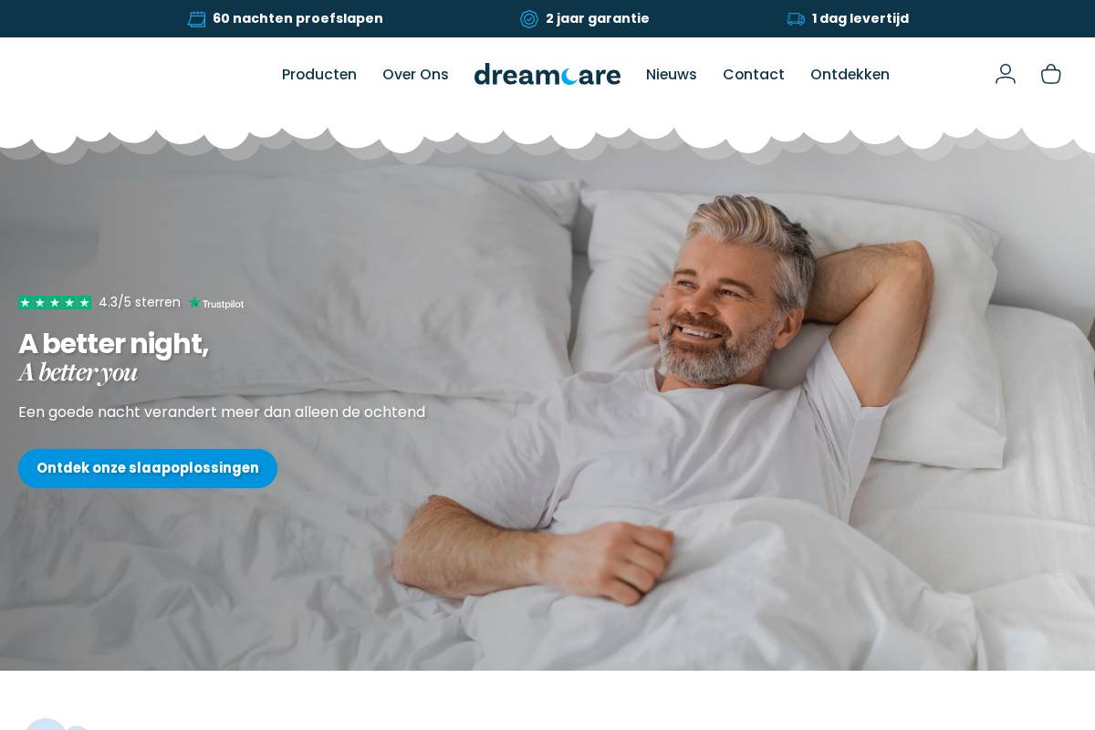 DreamCare homepage screenshot