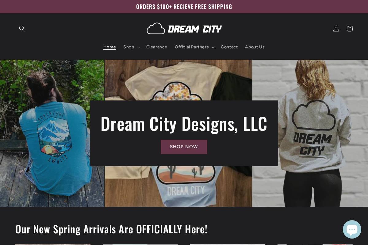 dreamcitydesigns.com homepage screenshot